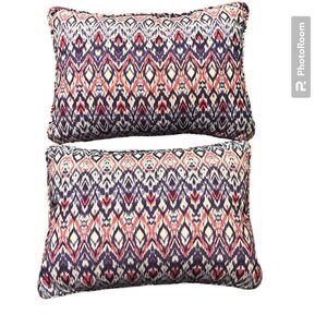 LOT O 2 TOMMY BAHAMA BLUE CORAL INDOOR OUTDOOR THROW PILLOWS